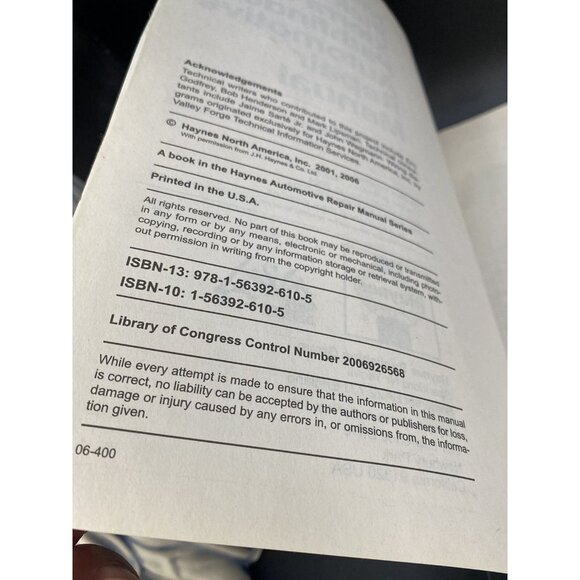 Nissan Pick Up Repair Manual Haynes Publications 72031 - Picture 8 of 9